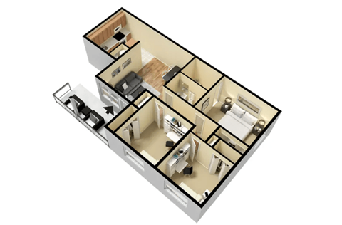 the 1121 floor plan  studio  503 sq ft